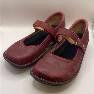 Algeria By PGlite Red Mary Jane Leather Upper Shoes 40 / 9